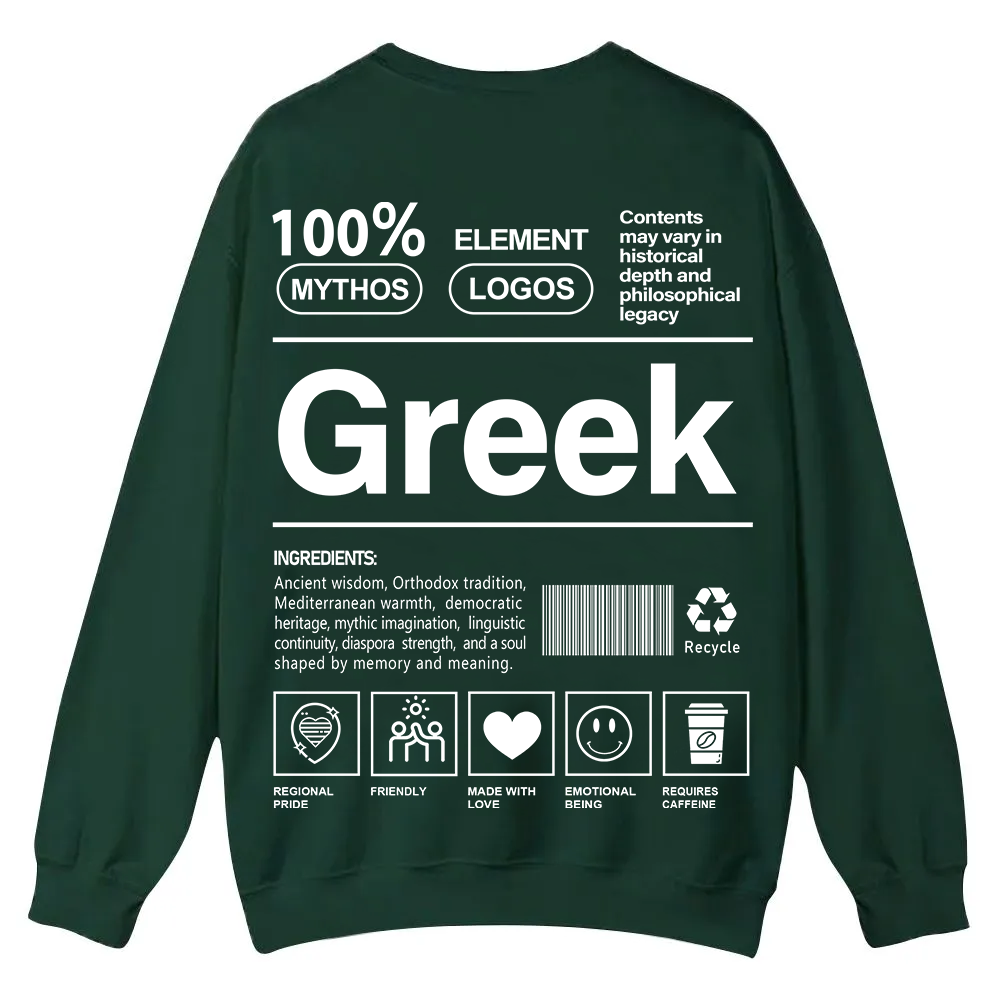 Greek Unisex Fit  Casual Crewneck Sweatshirt wearishow