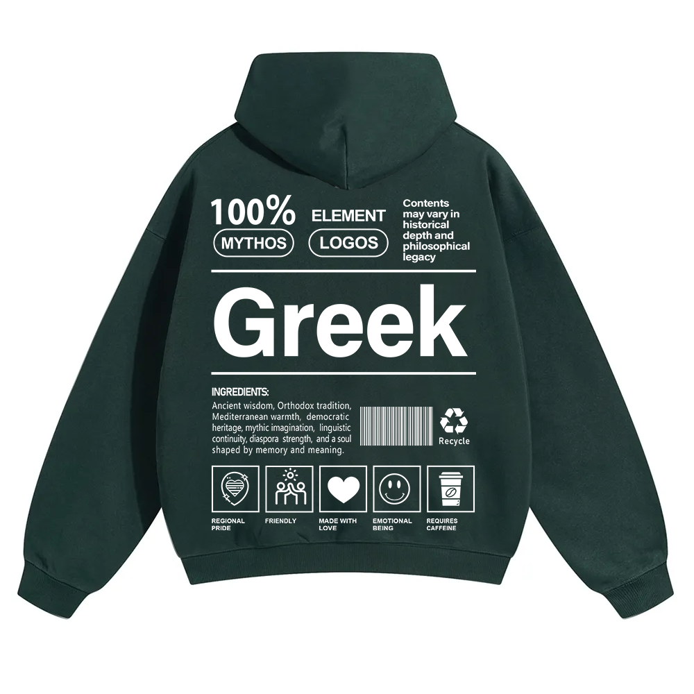 Greek Unisex Fit Color Hoodie wearishow