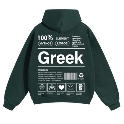 Greek Unisex Fit Color Hoodie wearishow