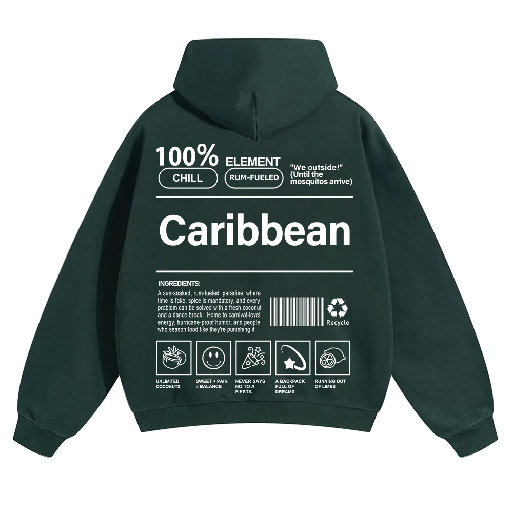 Caribbean Unisex Fit Color Hoodie wearishow