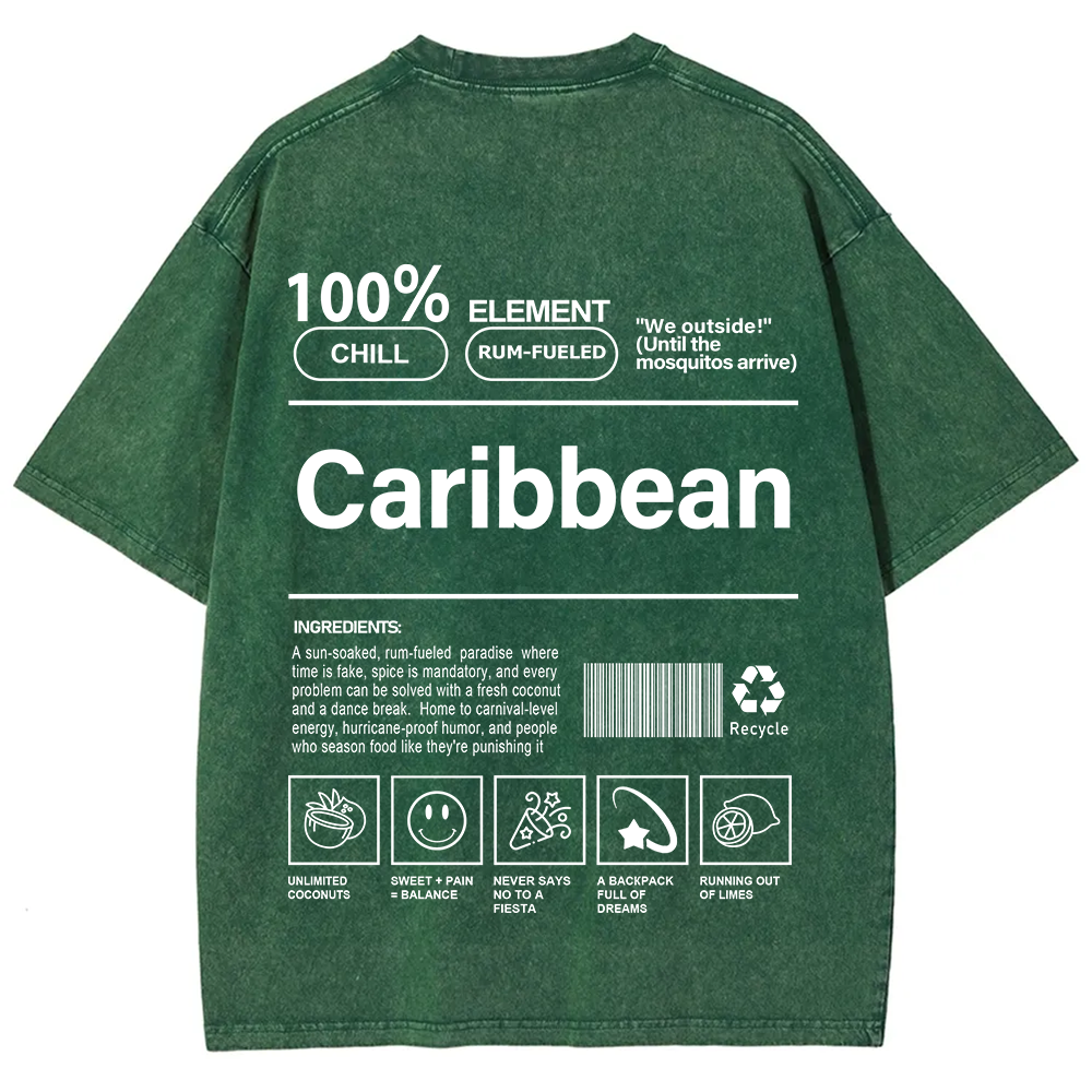 Caribbean Unisex Fit  Washed T-Shirt