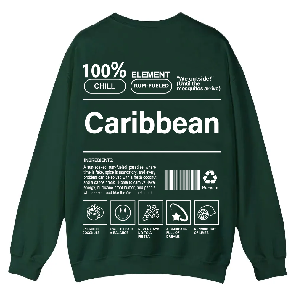 Caribbean Unisex Fit  Casual Crewneck Sweatshirt wearishow