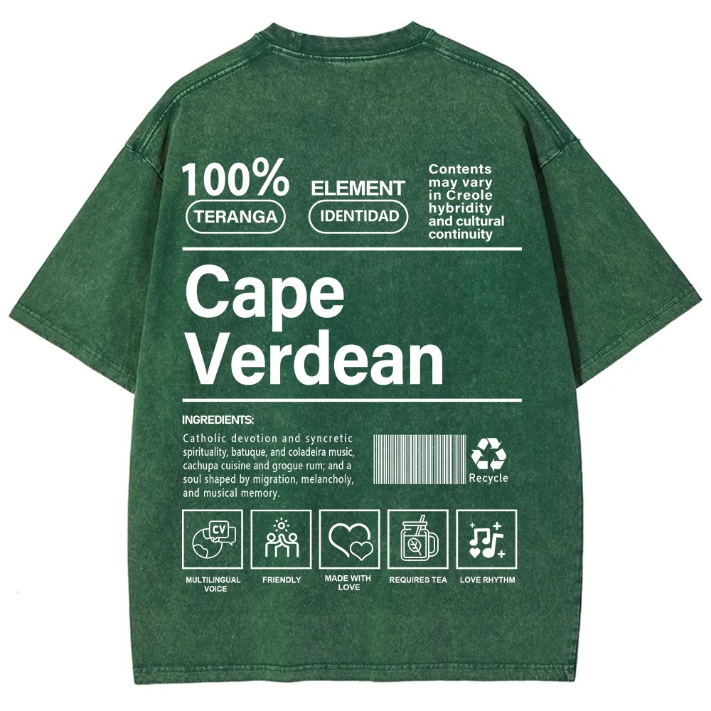 Cape Verdean Unisex Fit  Washed T-Shirt