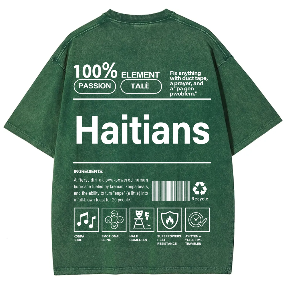 Haitians Unisex Fit  Washed T-Shirt