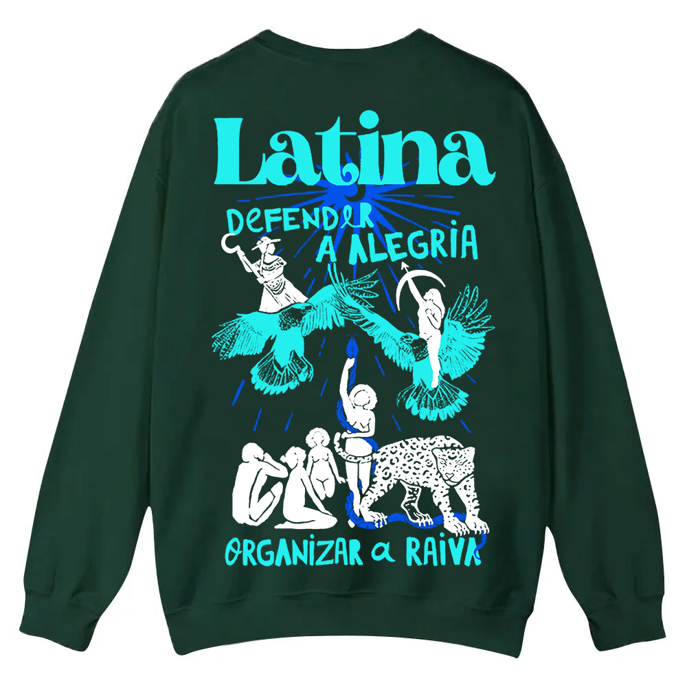 Latina Unisex Fit  Casual Crewneck Sweatshirt wearishow