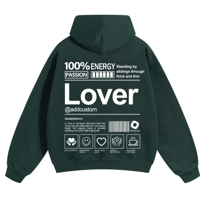 Lover Addcustom Solid Color Hoodie