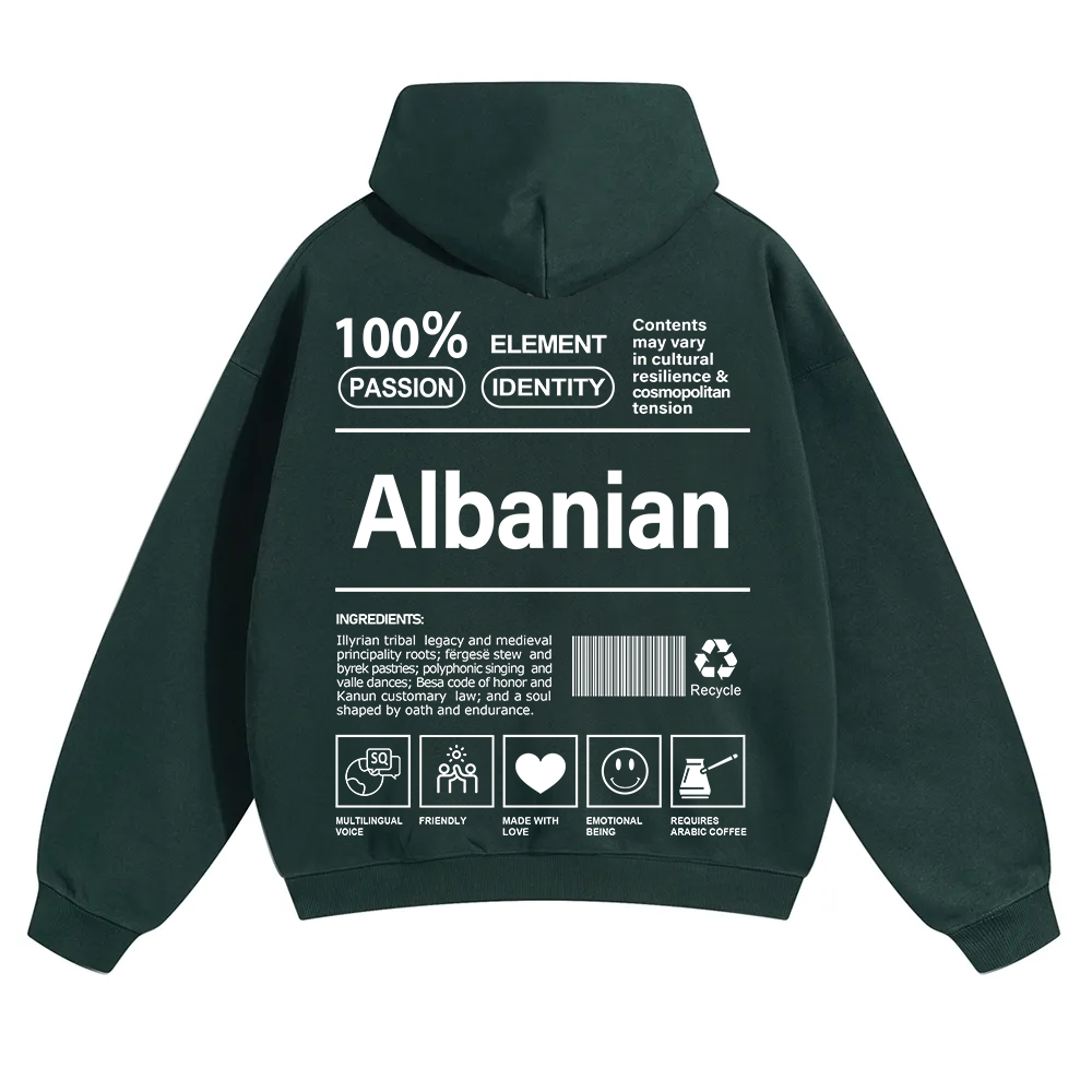 Albanian Unisex Fit Color Hoodie wearishow