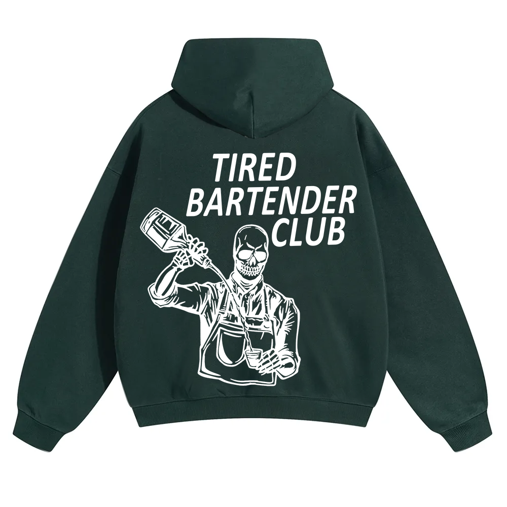 Tired Bartender Club Unisex Fit Color Hoodie wearishow