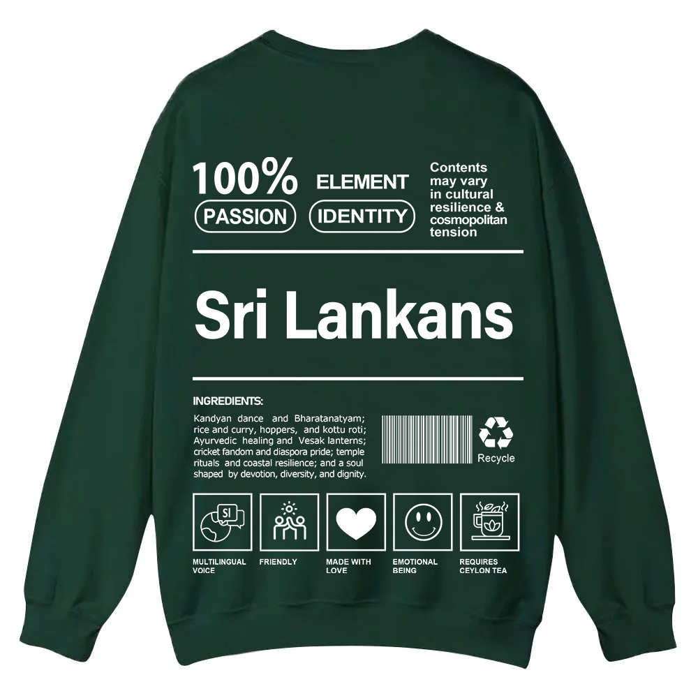 Sri Lankans Unisex Fit  Casual Crewneck Sweatshirt wearishow