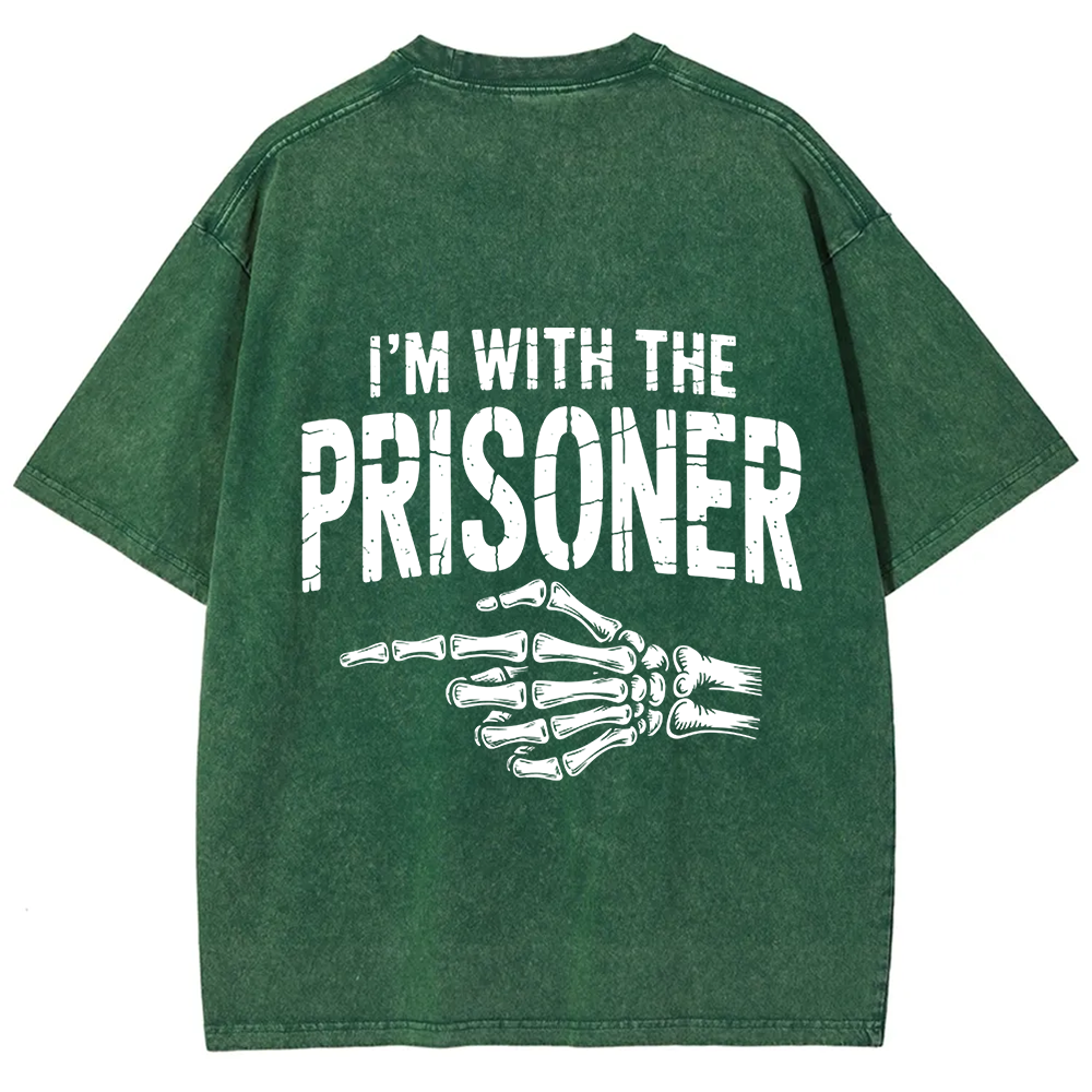 Unisex Vintage I'M With Prisoner Matching Couple Easy Halloween t-Shirt