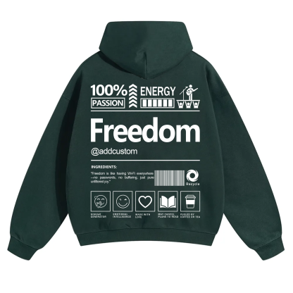 Freedom Addcustom Solid Color Hoodie