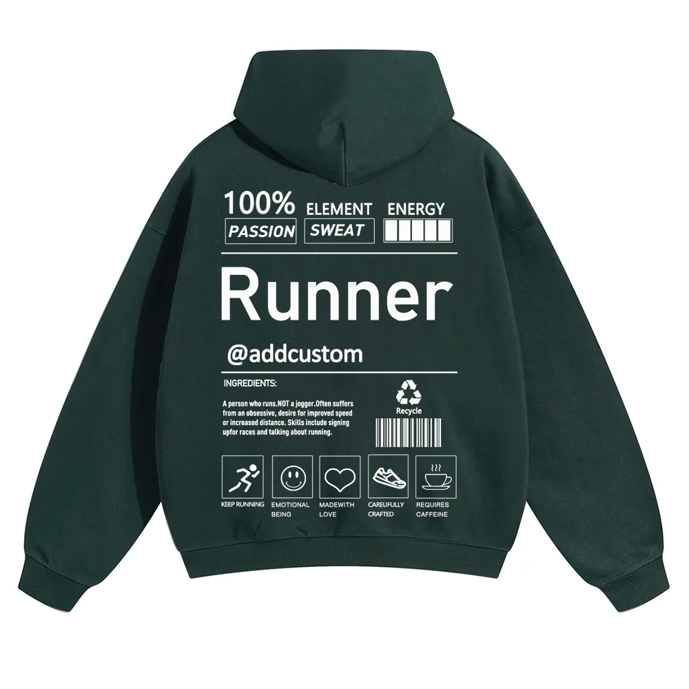 Addcustom Runner Solid Color Hoodie