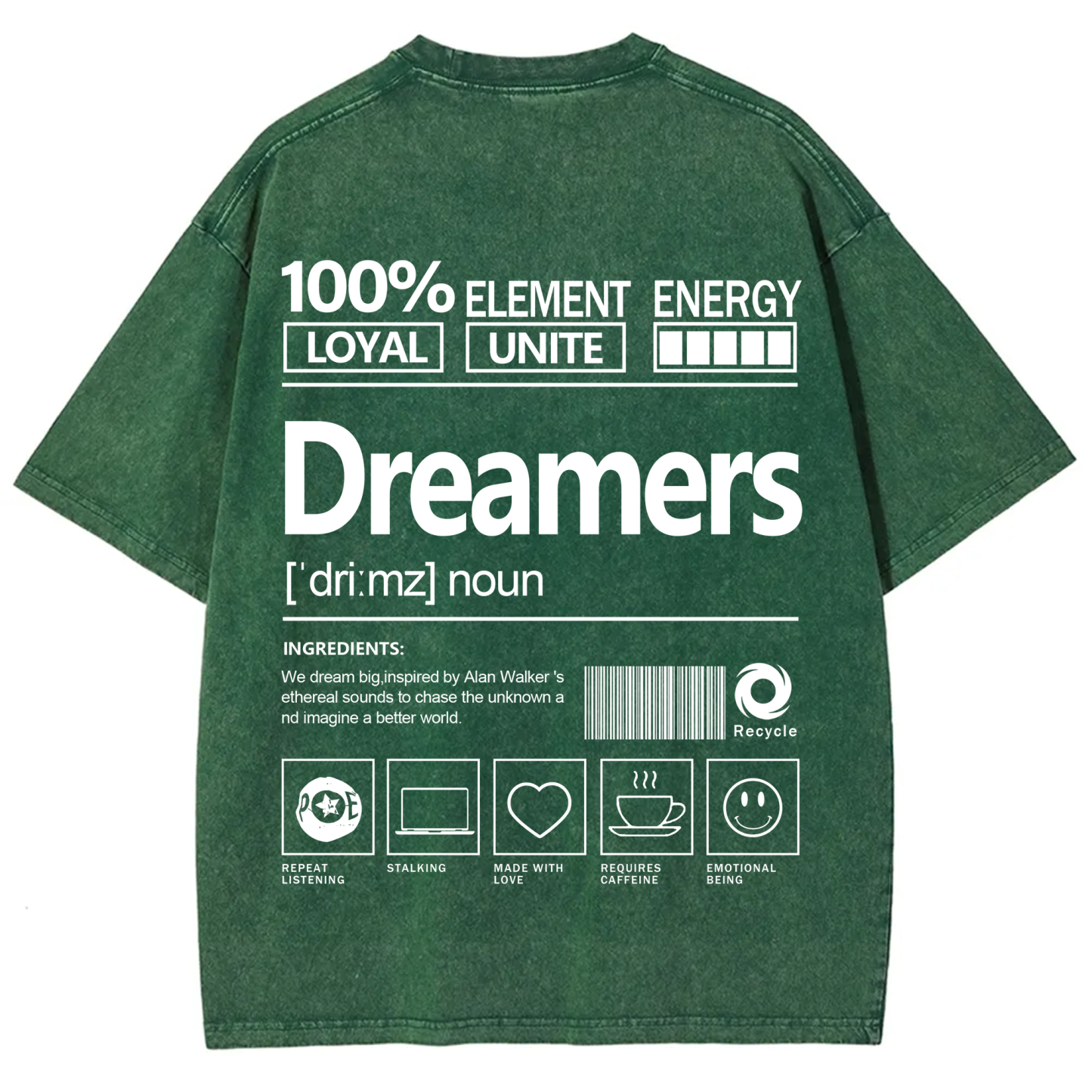 Dreamers  Unisex Fit Washed T-Shirt