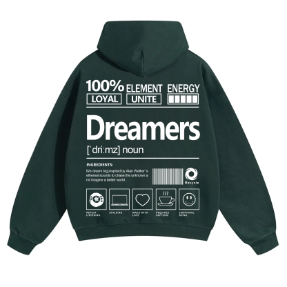 Dreamers Unisex Fit Solid Color Hoodie