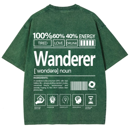 Wanderer  Unisex Fit Washed T-Shirt