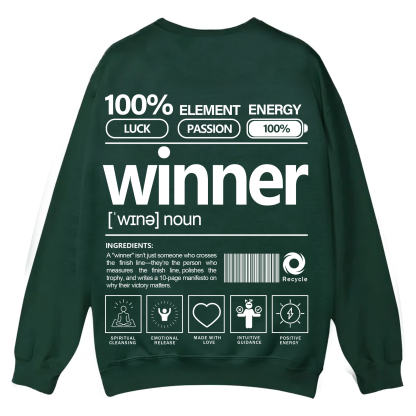 Winner Unisex Fit Casual Crewneck Sweatshirt
