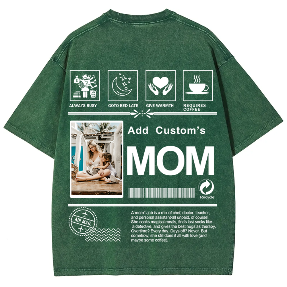 MOM Custom Unisex Fit Washed T-Shirt