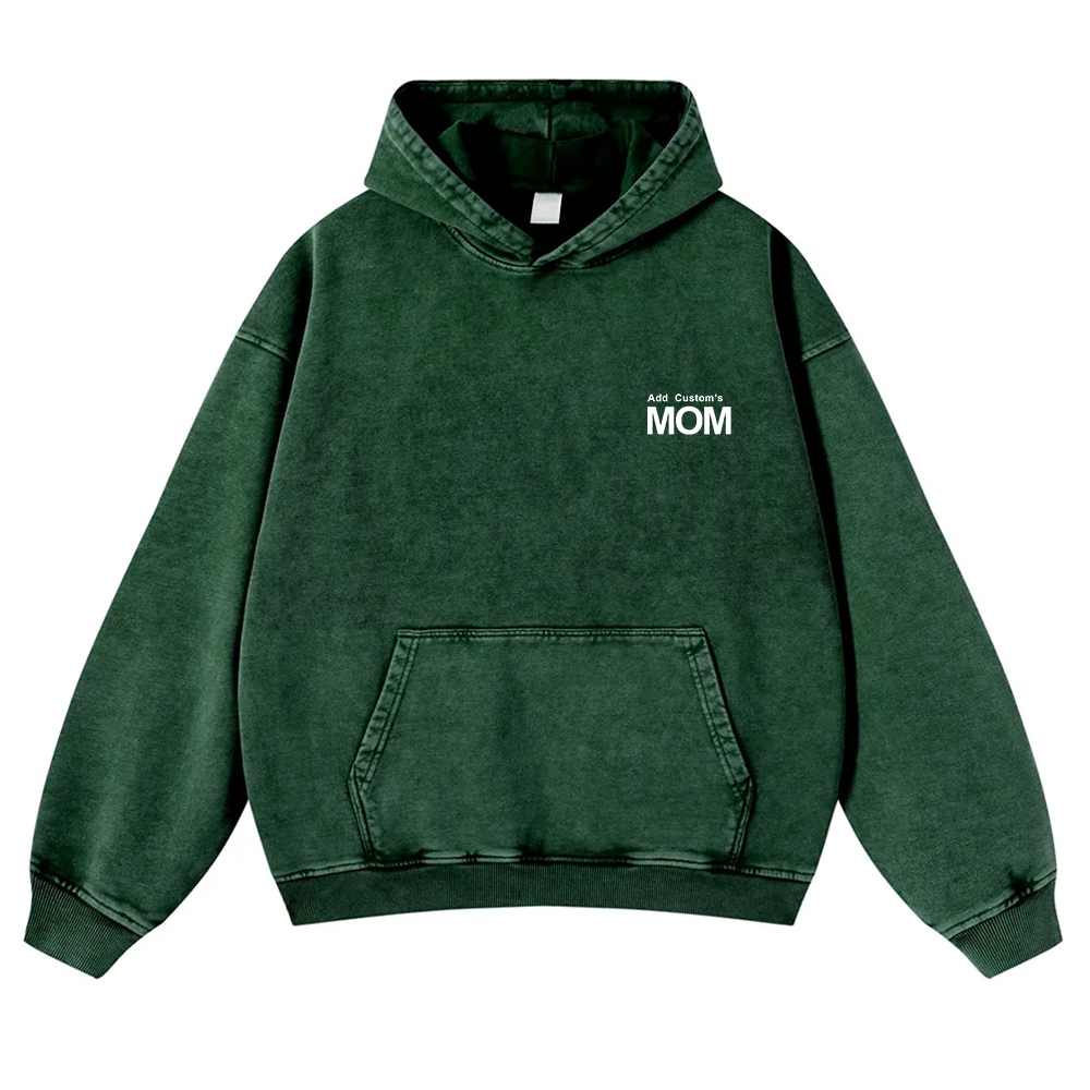 MOM Custom Casual Washed Hoodie wearishow