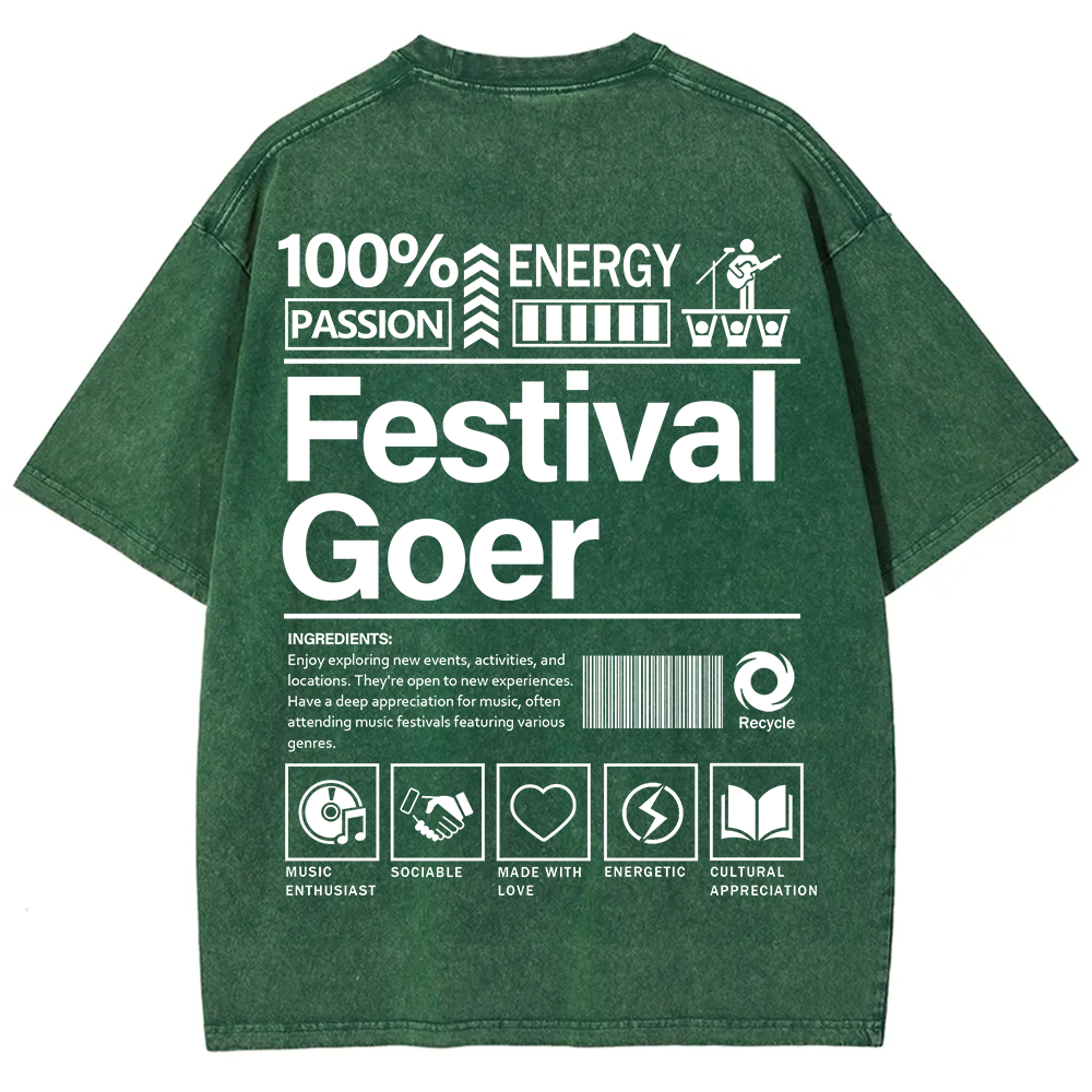 Festival Goer Unisex Fit Washed T-Shirt