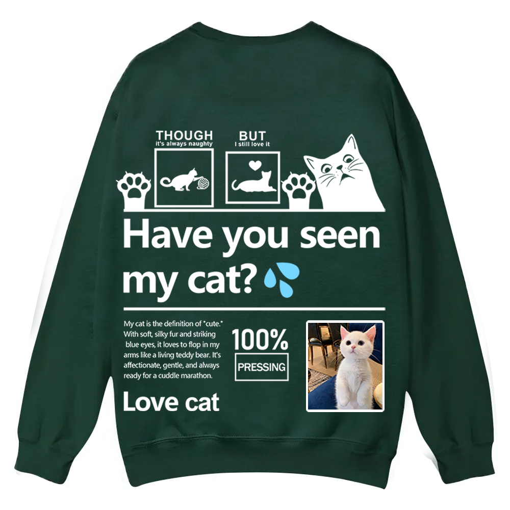 Cat Trick Customized Unisex Casual Crewneck Sweatshirt wearishow