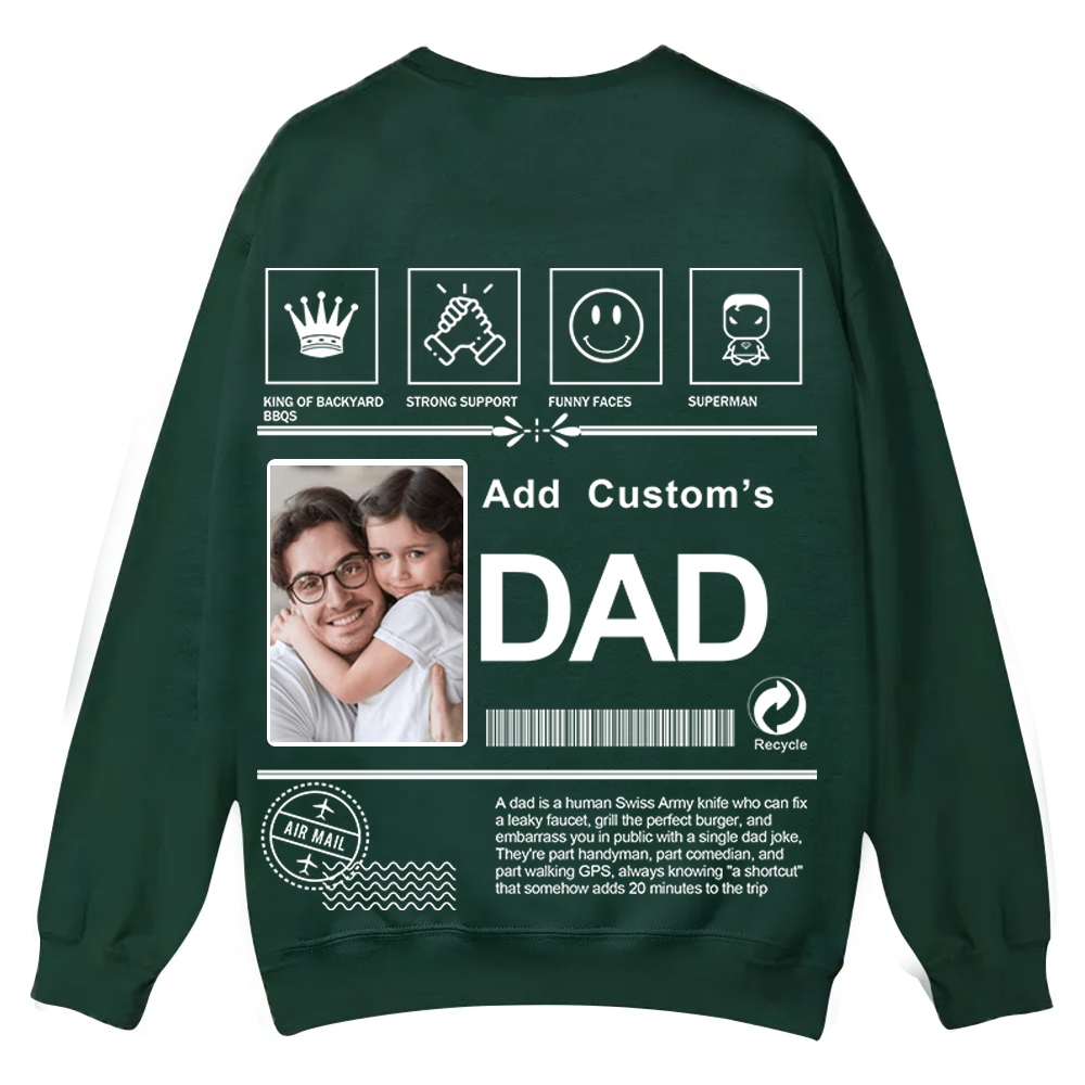 DAD Custom Casual Crewneck Sweatshirt wearishow