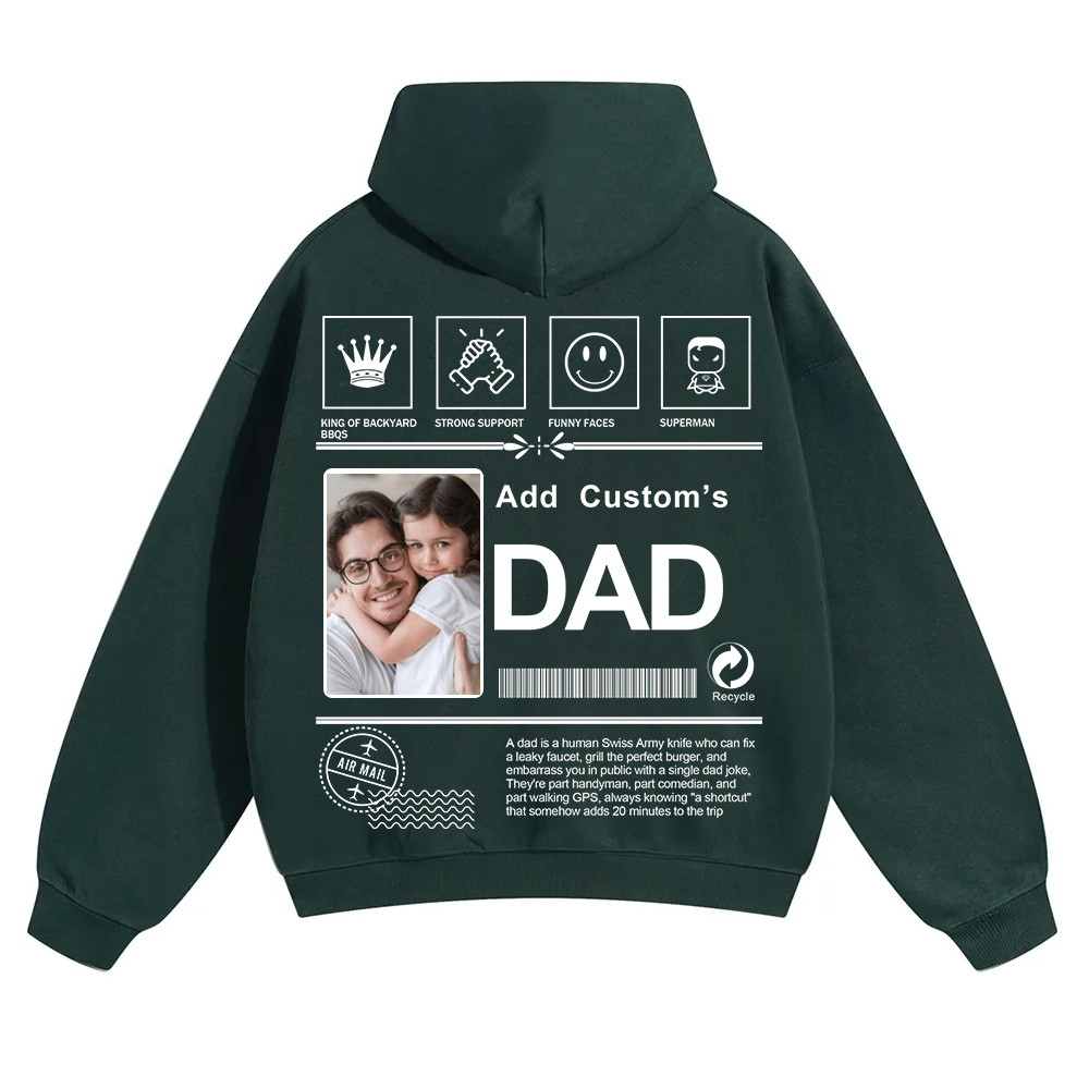 DAD Custom Solid Color Hoodie wearishow