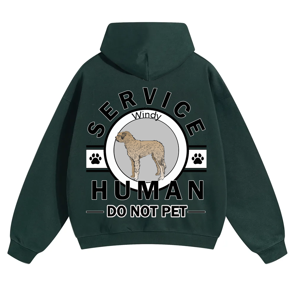 Service Human, Do Not Pet - Personalized Custom Unisex Hoodie