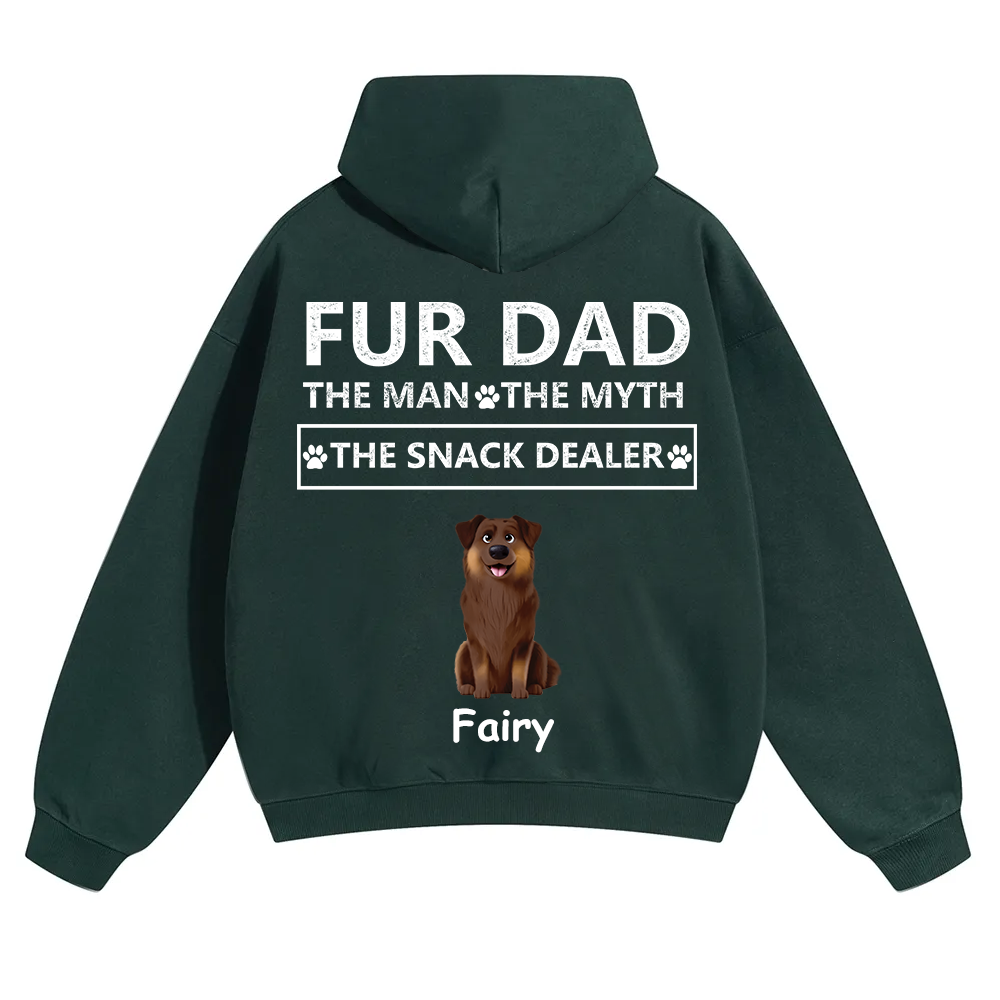 Fur Dad The Man The Myth The Snack Dealer - Personalized Custom Unisex Hoodie