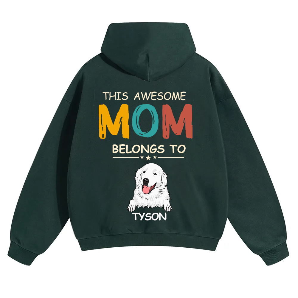 This Awesome Mom/Dad Belongs To - Personalized Custom Unisex Hoodie