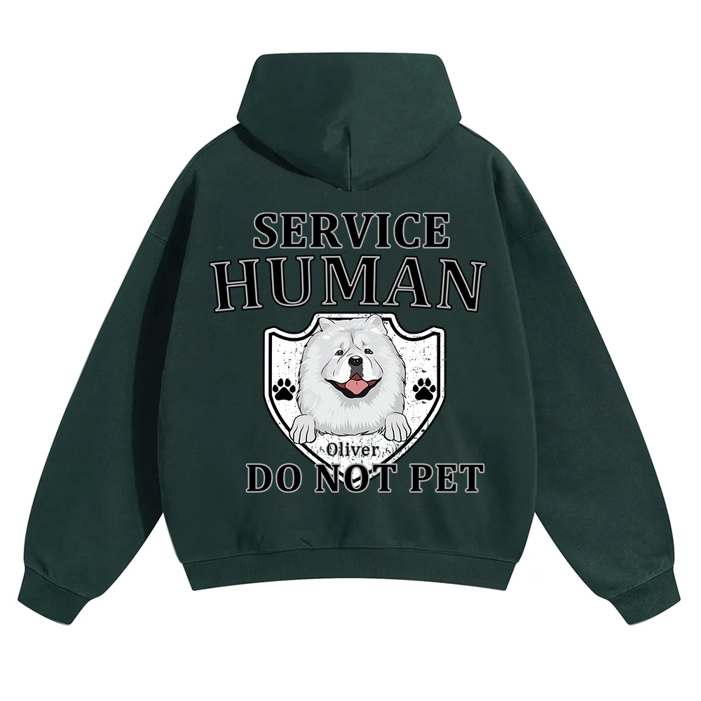  Service Human, Do Not Pet 10- Personalized Custom Unisex Soild Color Hoodies wearishow