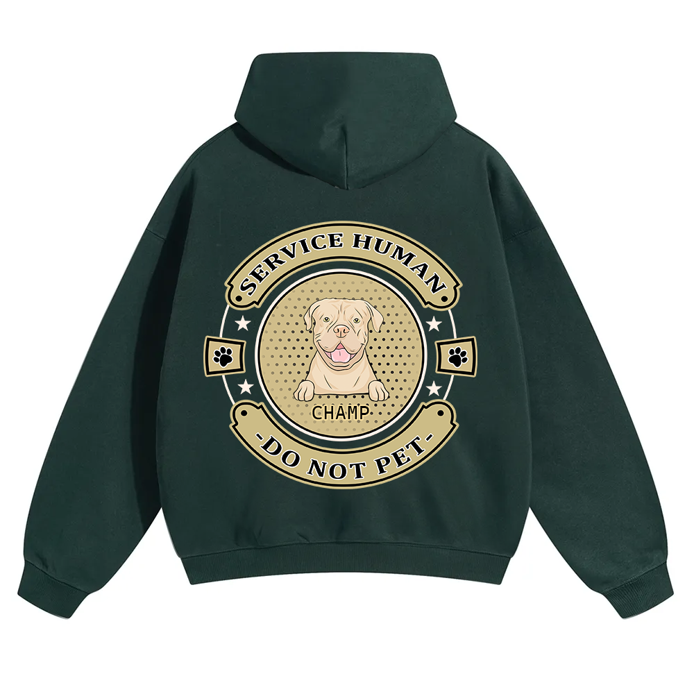 Service Human, Do Not Pet 14 - Personalized Custom Unisex Soild Color Hoodies wearishow