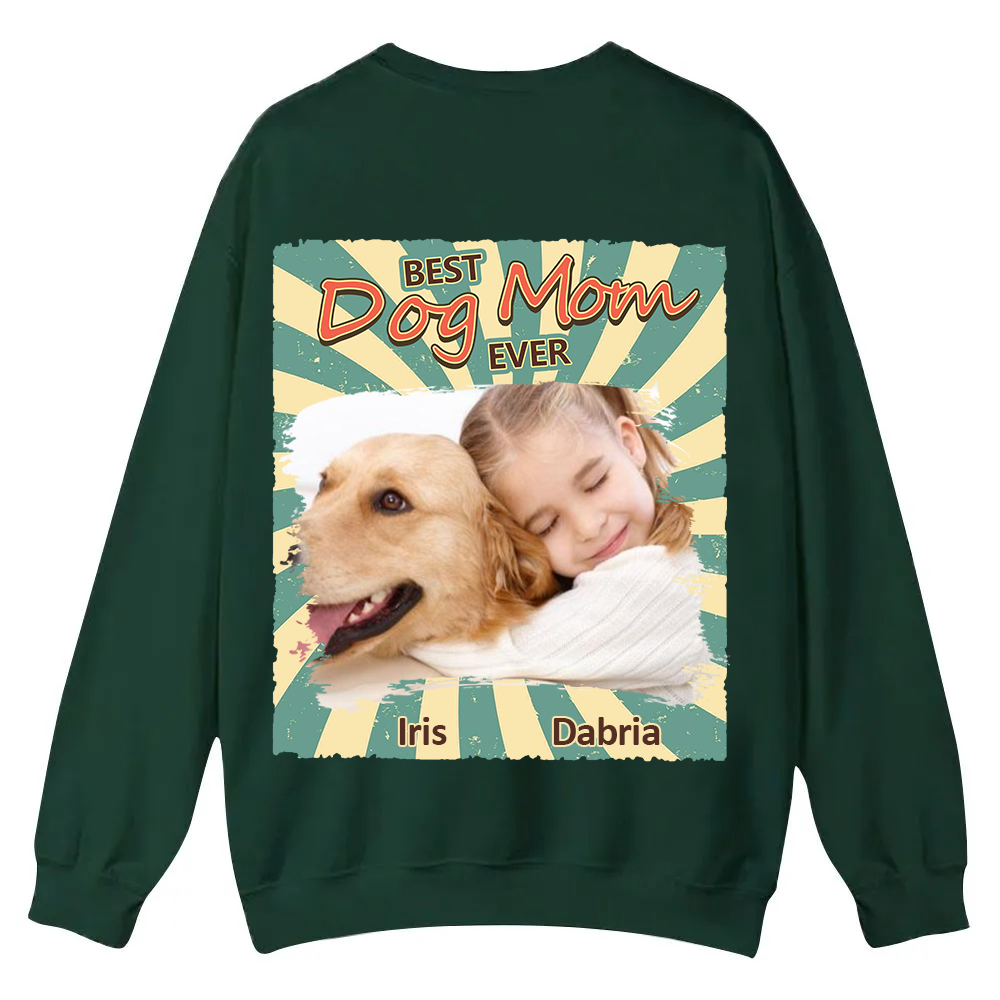 Retro Funny Dog Shirt Photo - Personalized Custom Unisex Casual Crewneck Sweatshirt wearishow