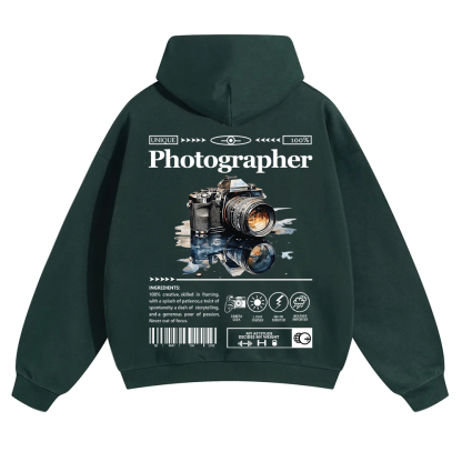 Photographer Unisex Solid Color Hoodie wearishow