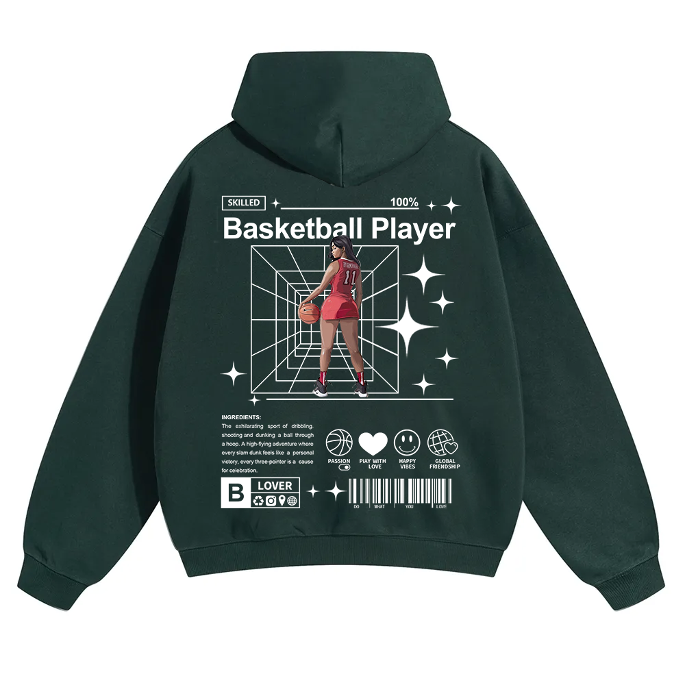 Basketball Player Unisex Solid Color Hoodie wearishow