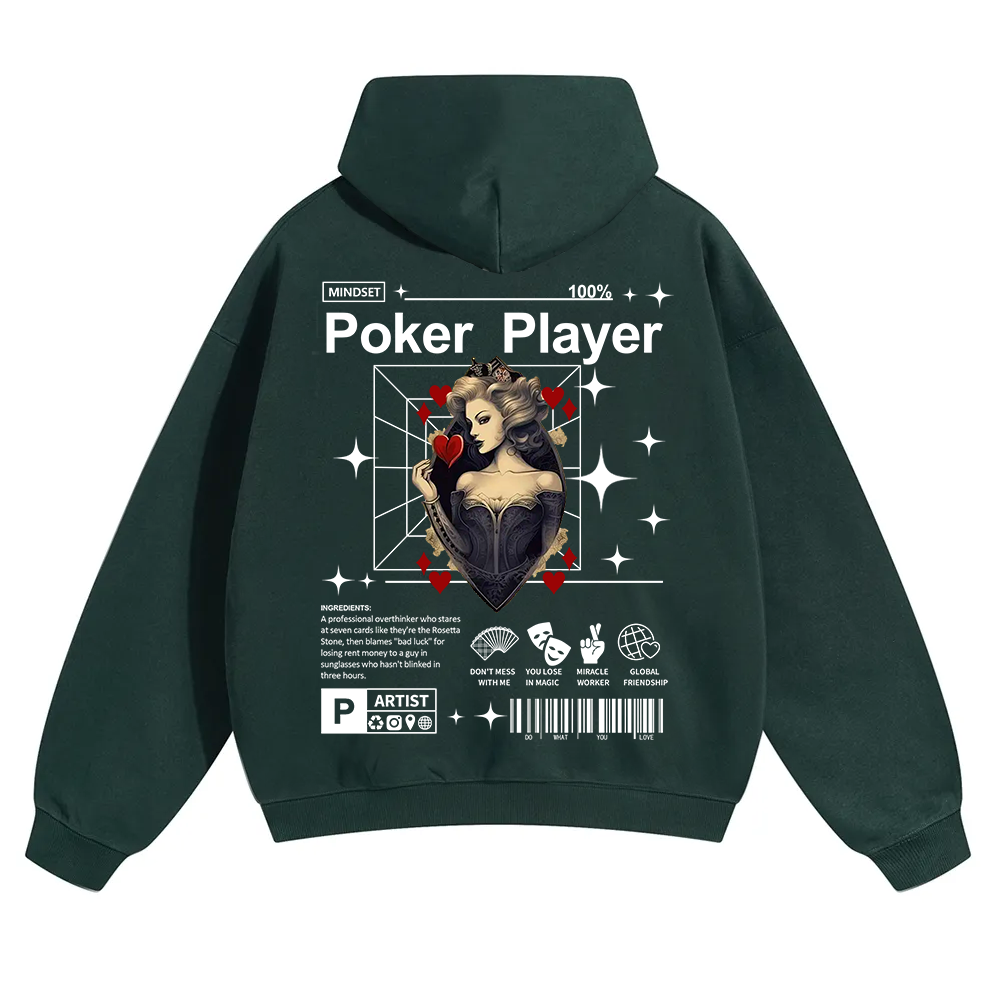 Poker Player Unisex Solid Color Hoodie wearishow