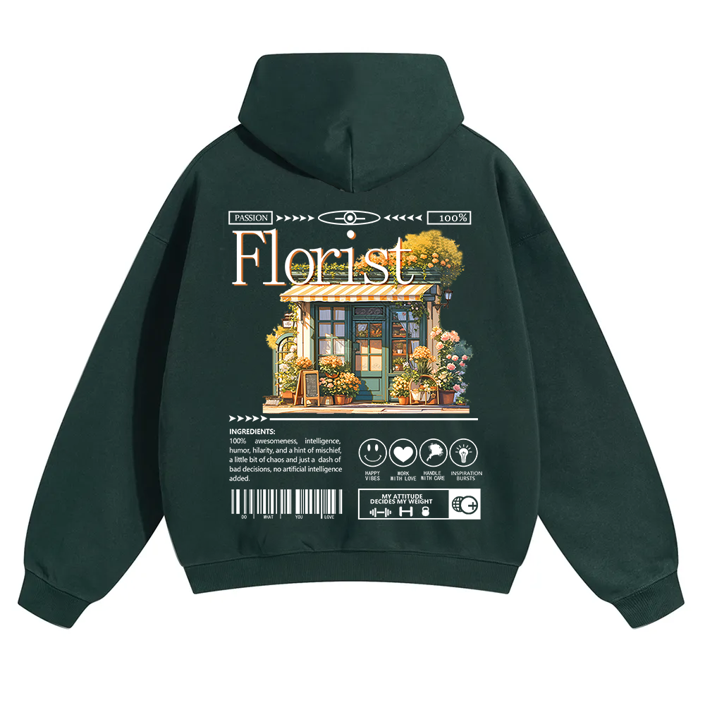 Florist Unisex Solid Color Hoodie wearishow