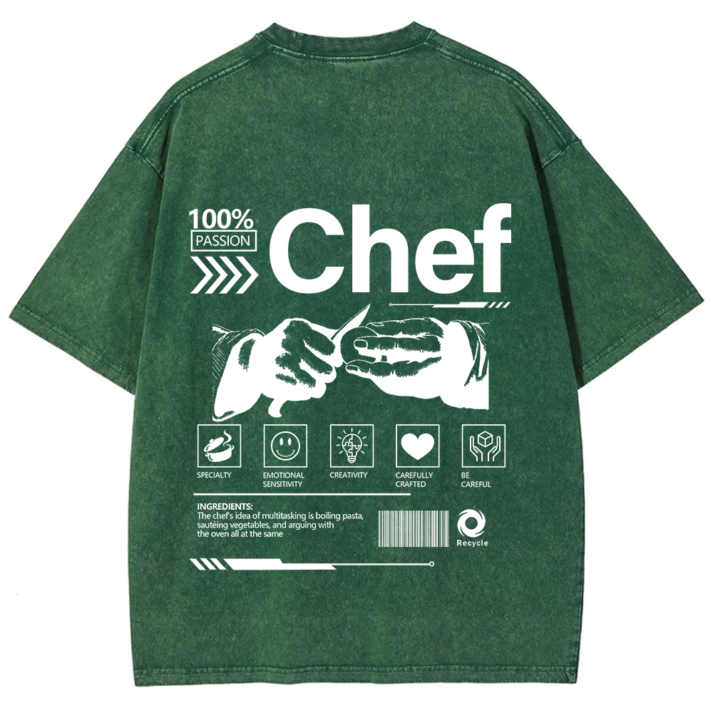 Chef Unisex Fit Washed T-Shirt