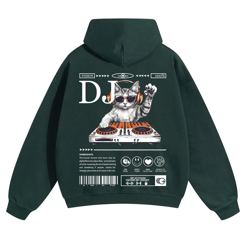DJ Unisex Solid Color Hoodie wearishow