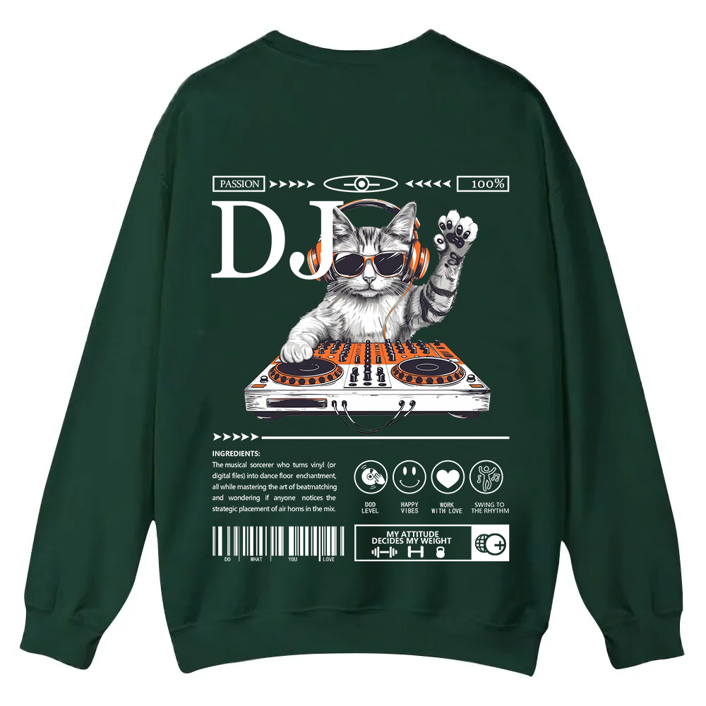 DJ Casual Crewneck Sweatshirt wearishow