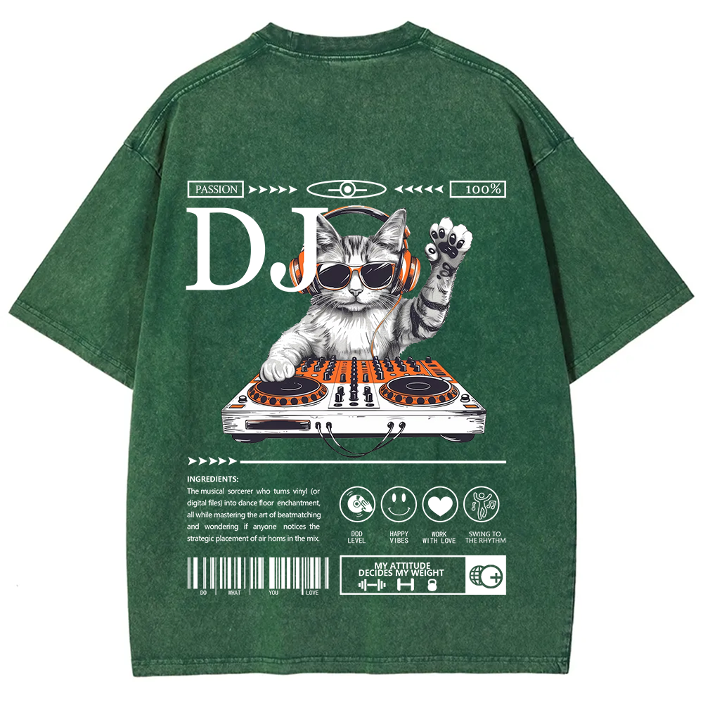 DJ Unisex Fit Washed T-Shirt