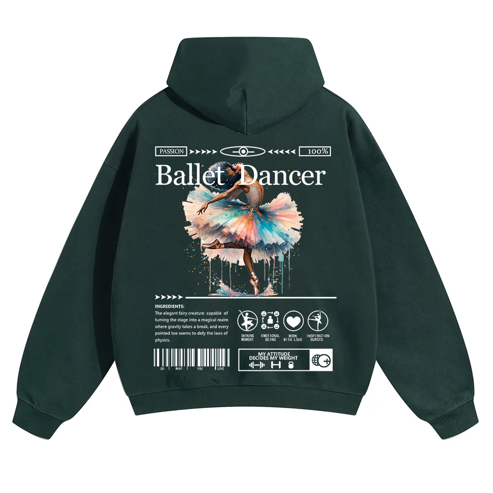 Ballet Dancer Unisex Solid Color Hoodie wearishow