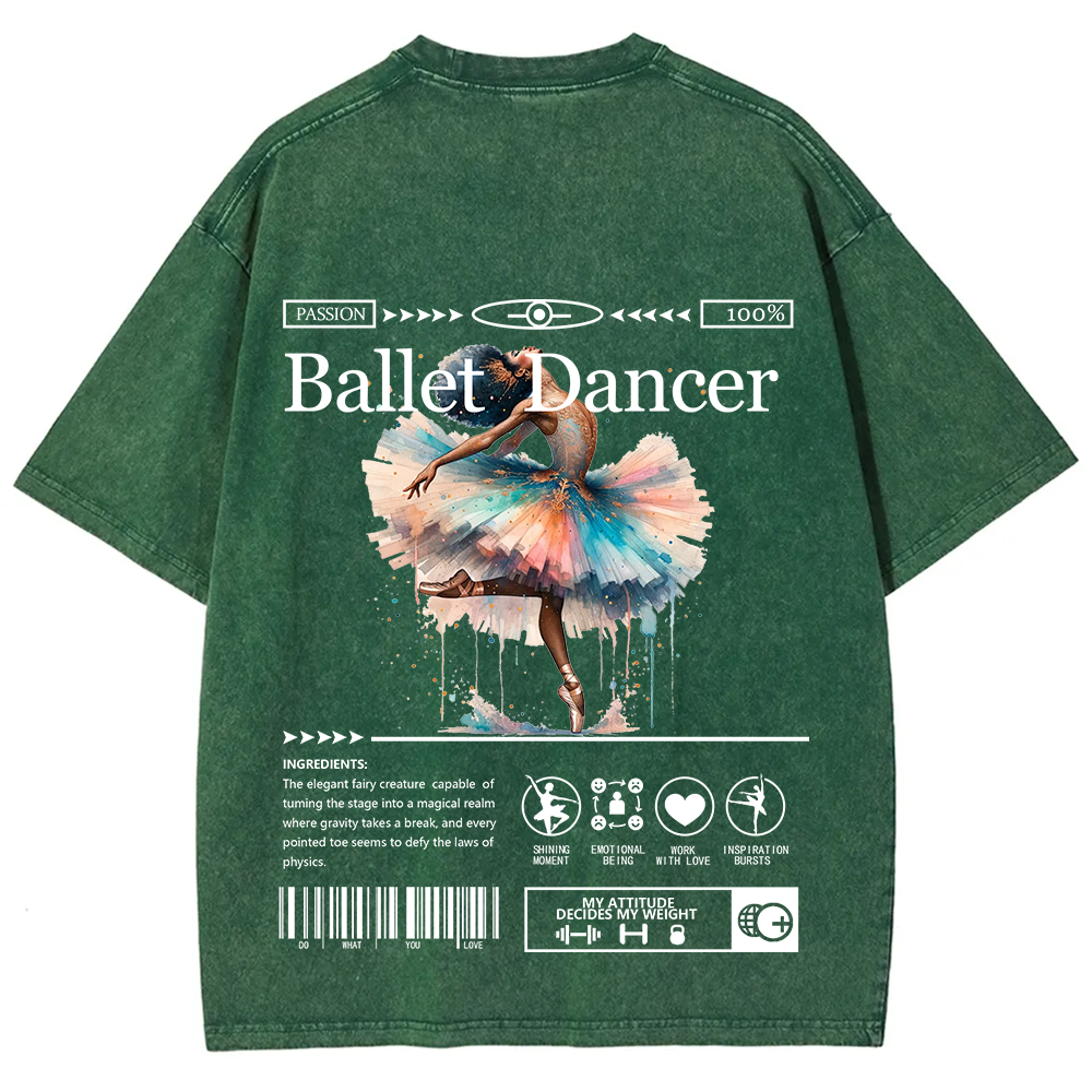 Ballet Dancer Unisex Fit Washed T-Shirt