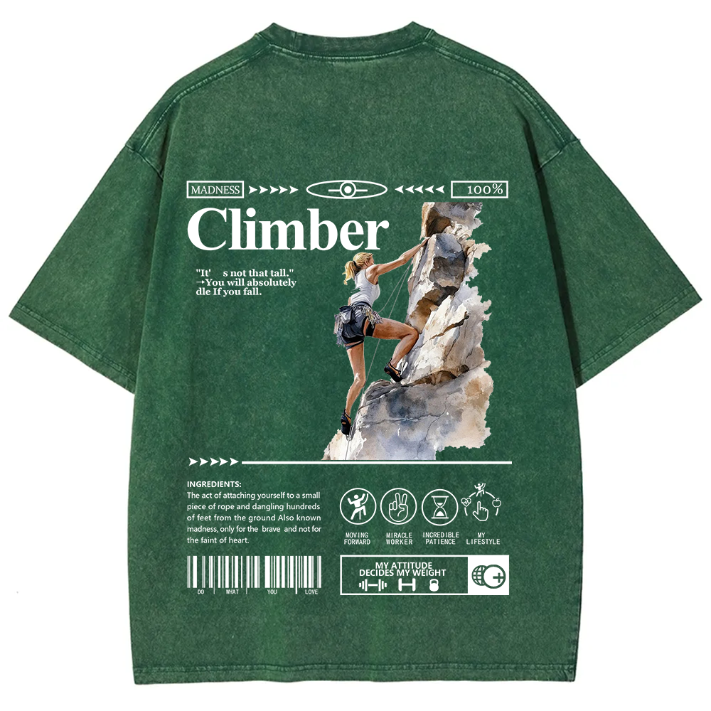 Climber Unisex Fit Washed T-Shirt