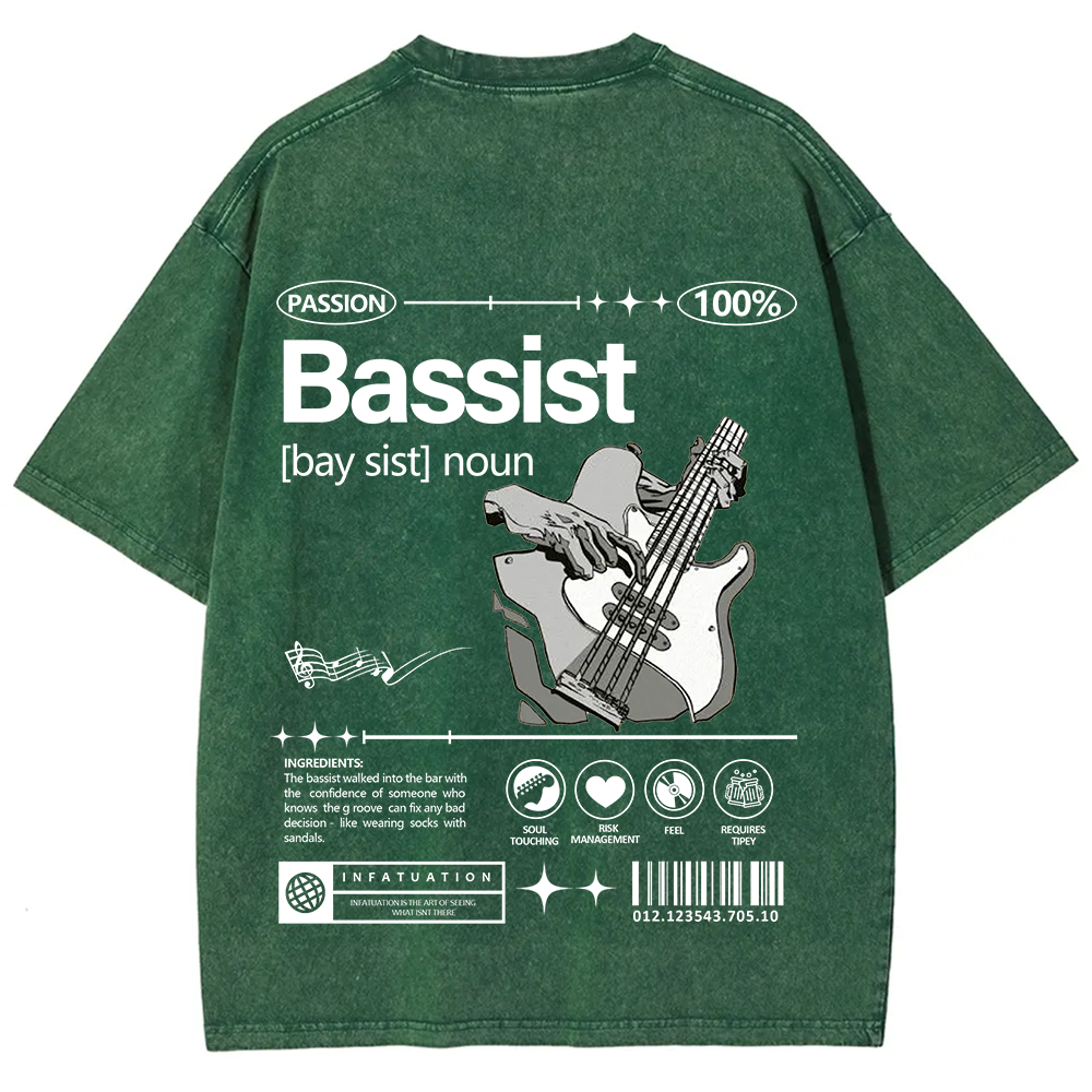 Bassist Unisex Fit Washed T-Shirt
