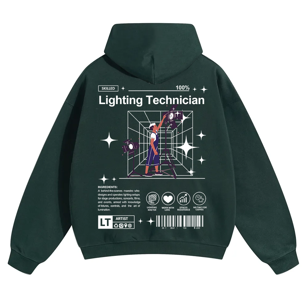 Lighting Technician Unisex Solid Color Hoodie wearishow