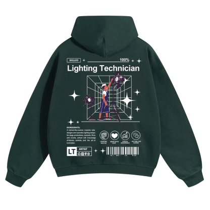 Lighting Technician Unisex Solid Color Hoodie wearishow