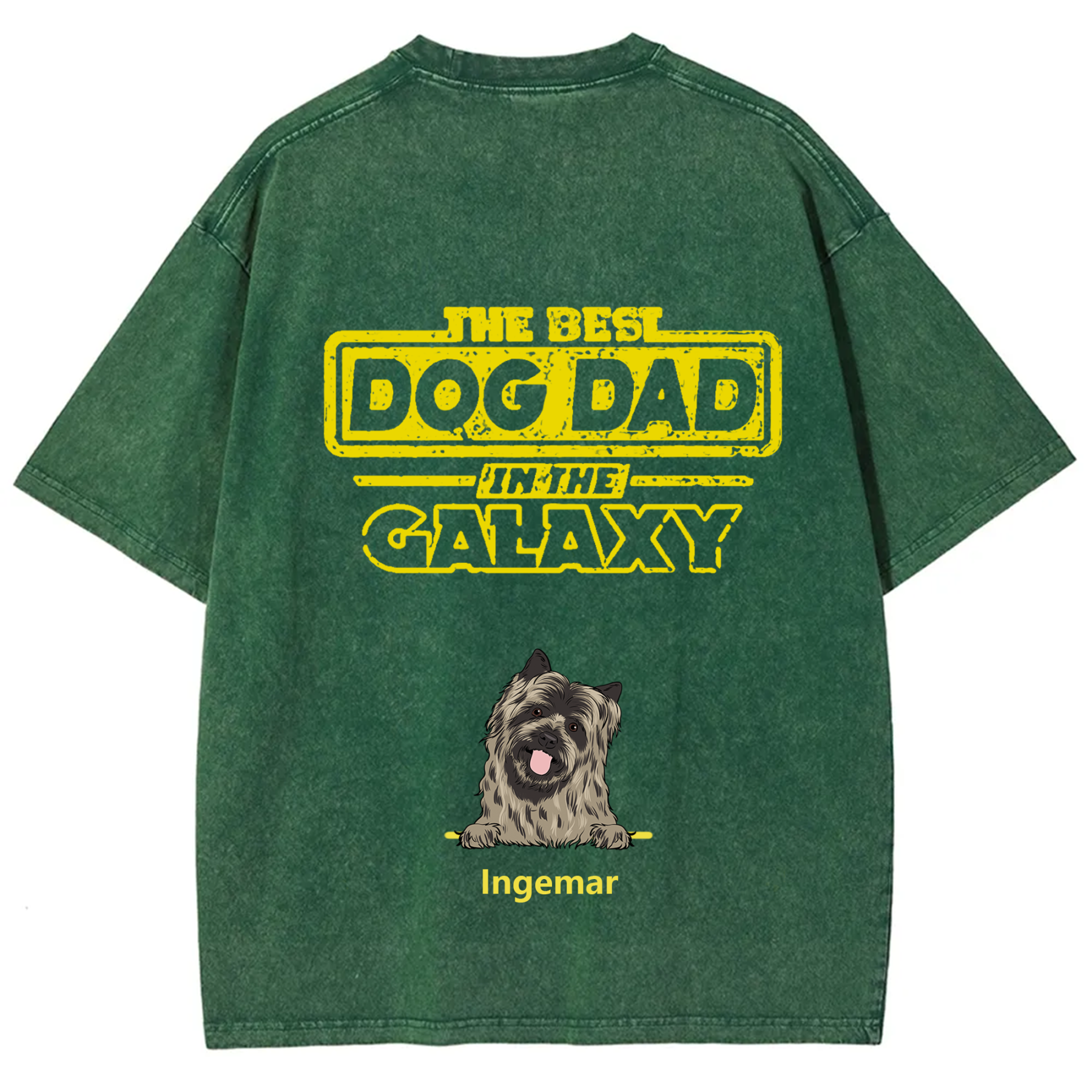 The Best Dog Dad In The Galaxy - Personalized Custom Unisex T-shirt
