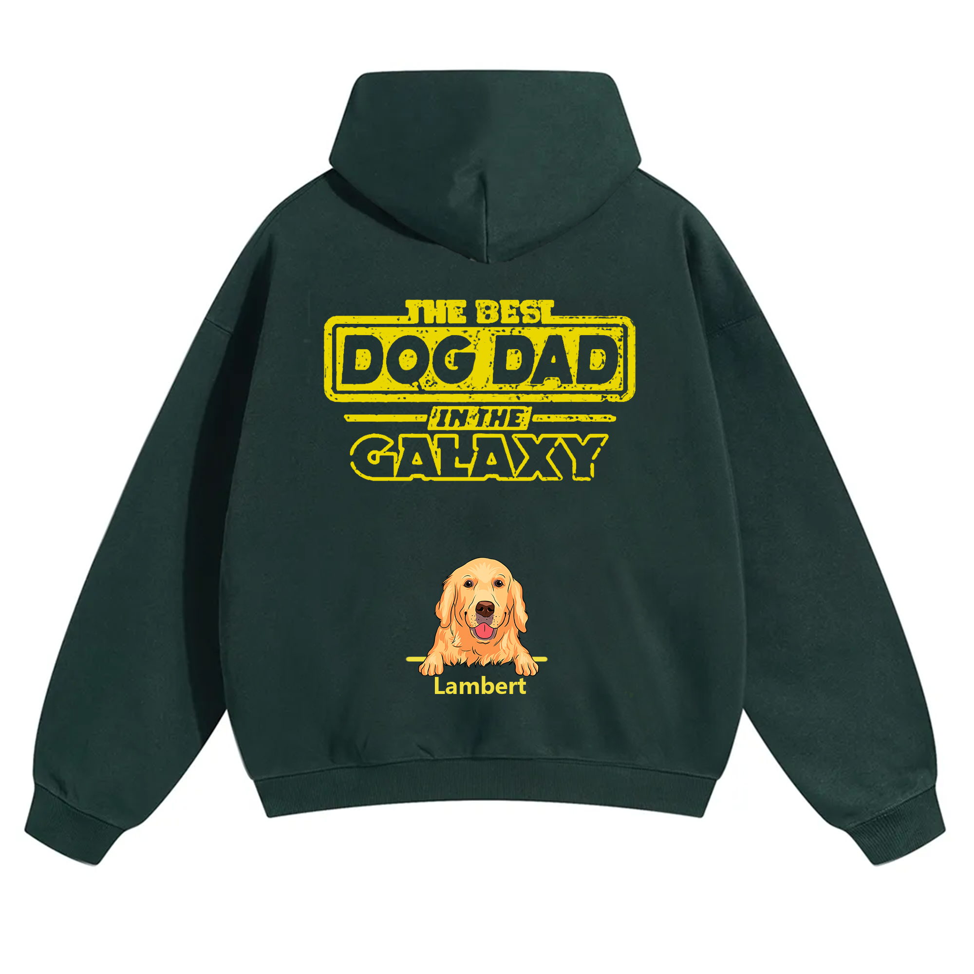 The Best Dog Dad In The Galaxy - Personalized Custom Unisex Hoodie