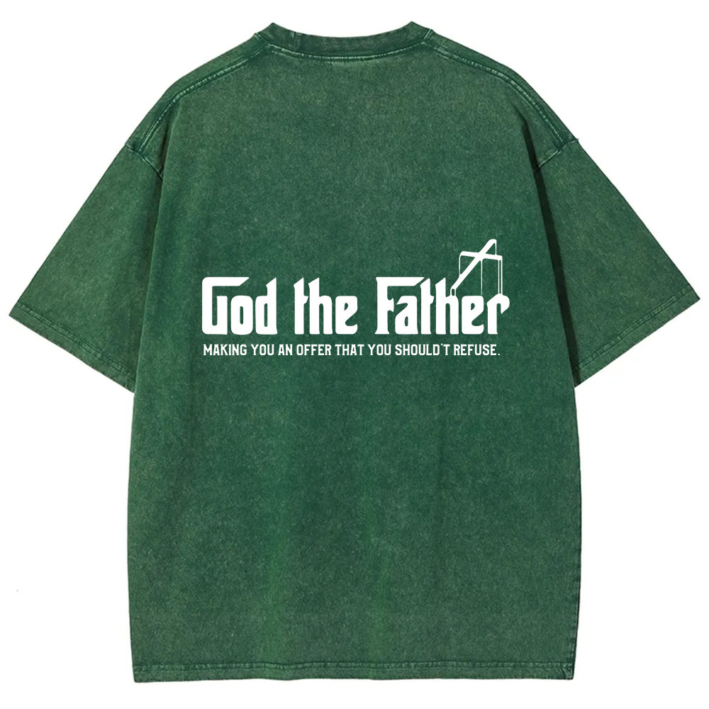 God The Father Christian Unisex Fit Washed T-Shirt