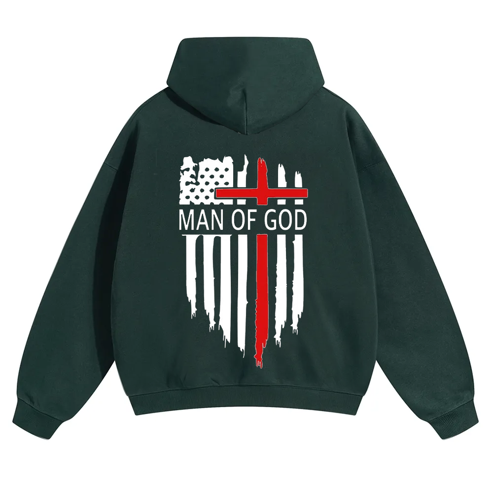 Man Of God Chrsitian Unisex Solid Color Hoodie wearishow